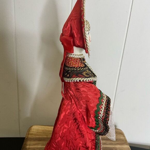 Vintage Antique 11" Russian Handmade Traditional Porcelain Folk Art Costume Doll - Picture 6 of 10